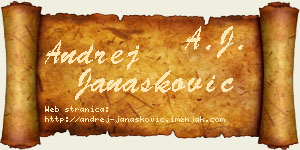 Andrej Janašković vizit kartica